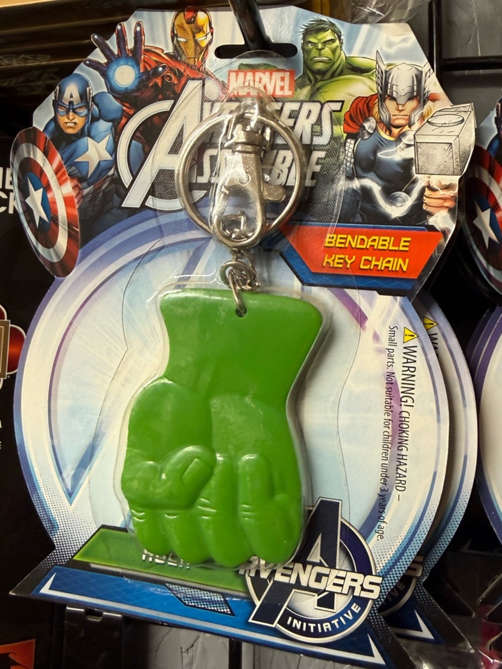 Marvel Green Hulk Fist Bendable Key Chain